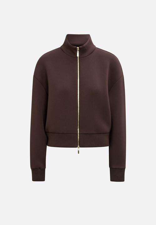 Forever New - Hannah zip lounge jacket in chocolate