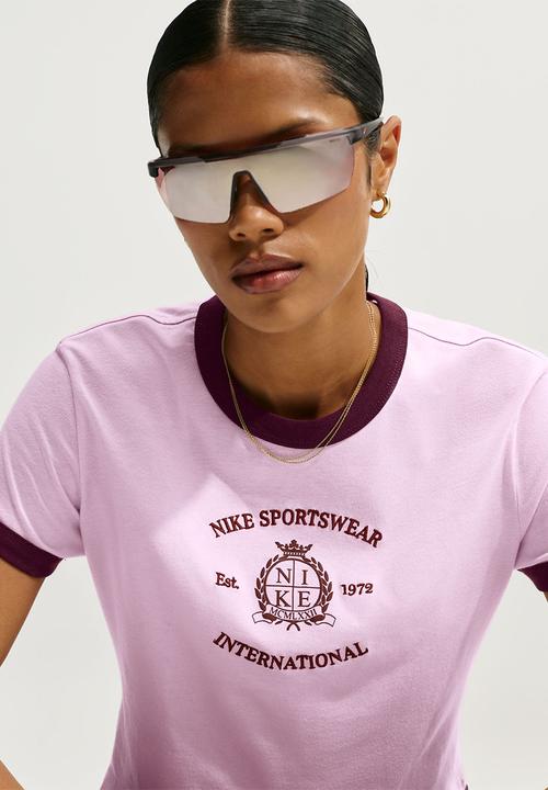 Nike - W Nsw Nk Clb  Rngr Tee Crst - Bleached Lilac/Mystic Dates