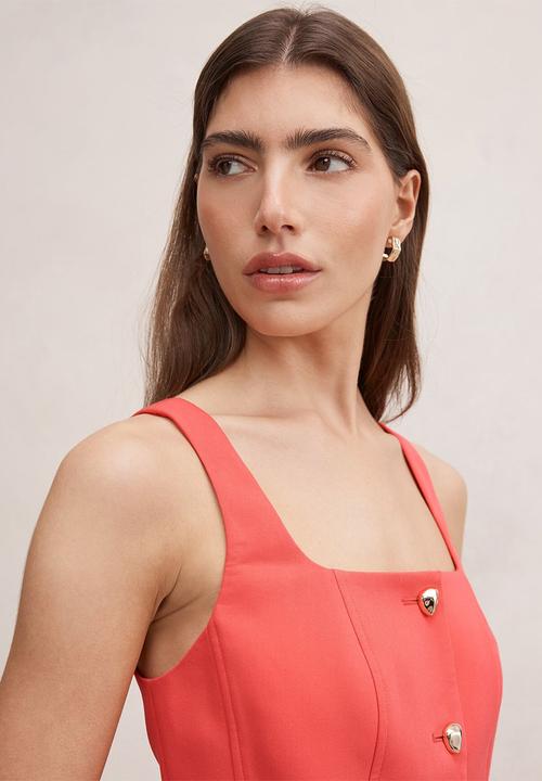 Forever New - Lee square neck waistcoat in pink suit