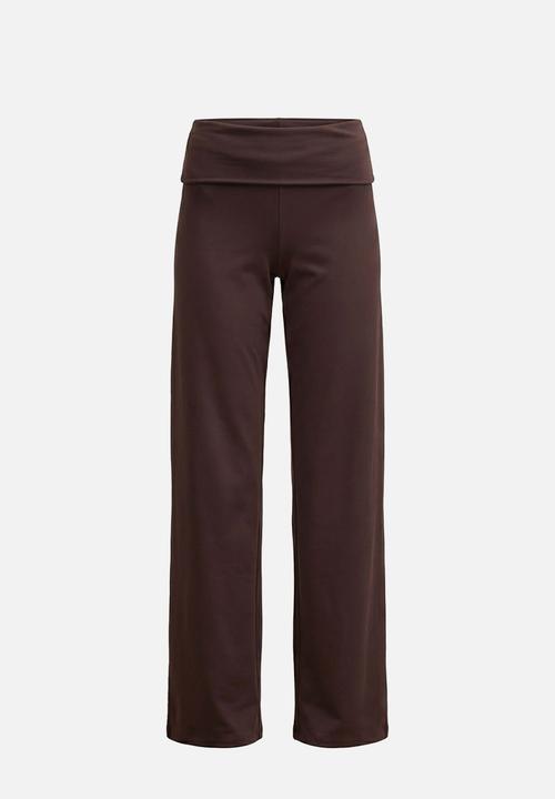Forever New - Wren fold waist wide leg pants in chocolate freckle