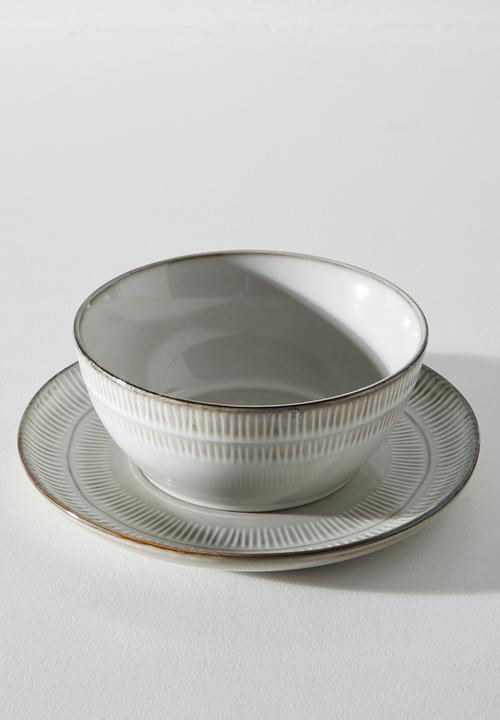Excellent Houseware - Bila cereal bowl set of 4  - Grey