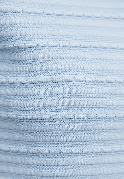 Forever New - Anika stitch interest knit mini dress in soft blue
