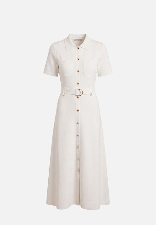 Forever New - Amy knit midi dress in porcelain