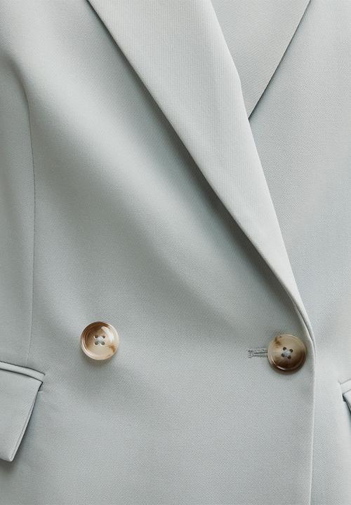 Forever New - Lee double breasted blazer in hazy aqua suit