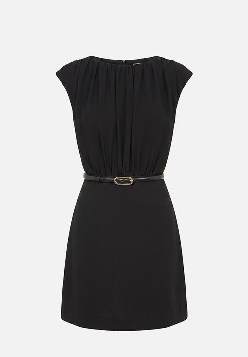 Forever New - Quinn gathered bodice mini dress in black