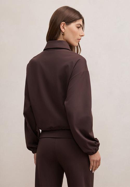 Forever New - Willow drawcord jacket in chocolate freckle