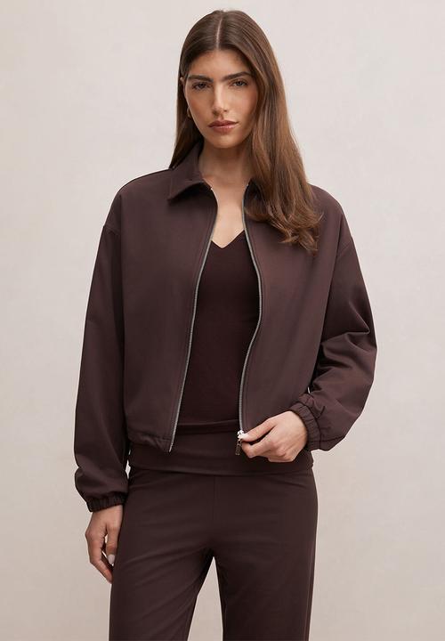 Forever New - Willow drawcord jacket in chocolate freckle