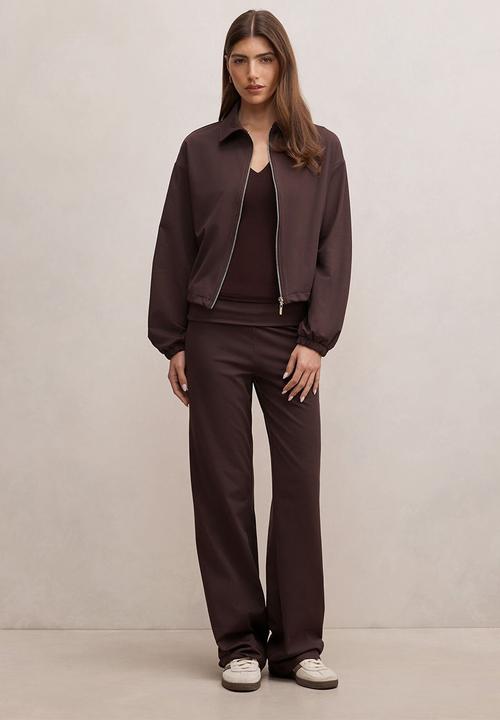 Forever New - Willow drawcord jacket in chocolate freckle