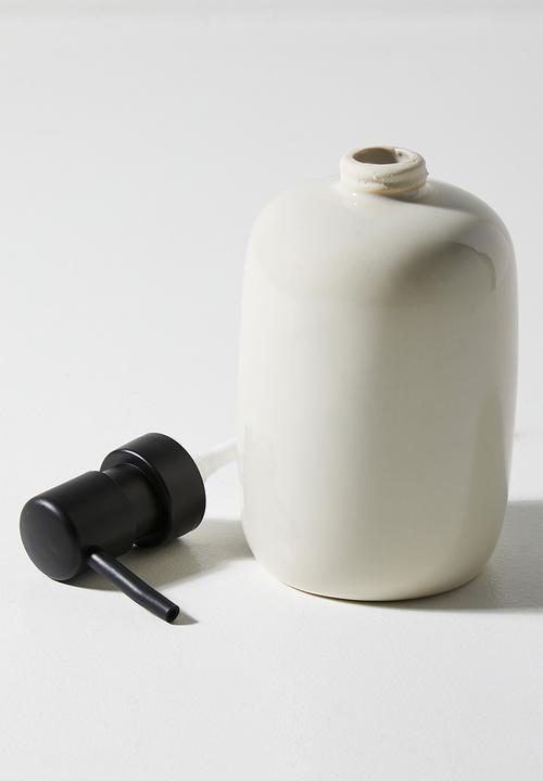 Bathroom Solutions - Reactive Glaze Stoneware Dispenser Beige