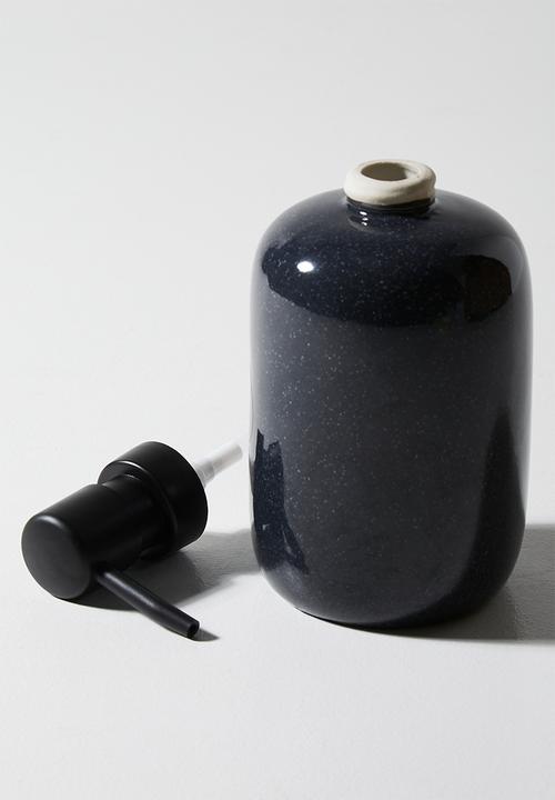 Bathroom Solutions - Reactive Glaze Stoneware Dispenser Black
