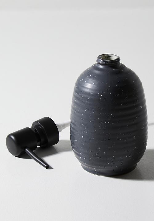 Bathroom Solutions - Lunar Stoneware dispenser- Ebony