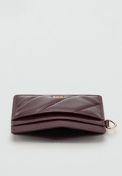 MANGO - Card holder p diagonal - dark red