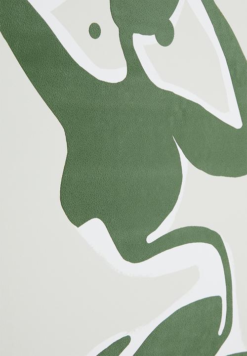 Sixth Floor - Composition Figure Framed Wall Art - Green