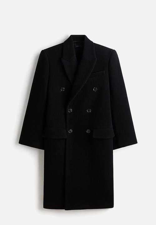 H&M - WARDROBE.NYC H&M:  Double-breasted wool coat - black