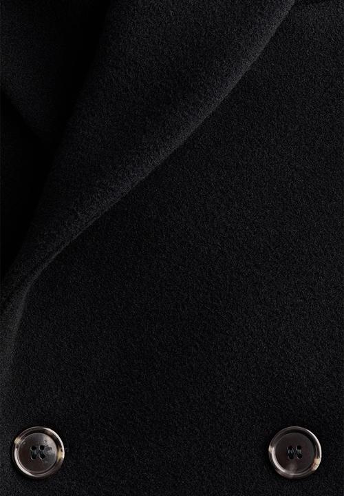 H&M - WARDROBE.NYC H&M:  Double-breasted wool coat - black
