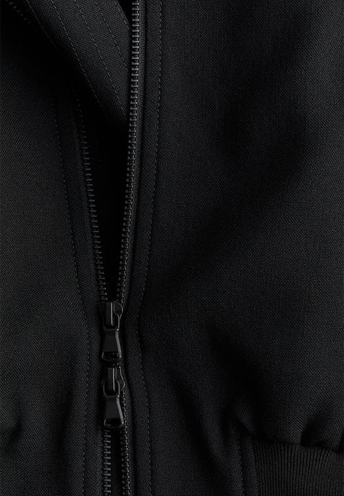 H&M - WARDROBE.NYC H&M:  Cropped wool bomber jacket - black