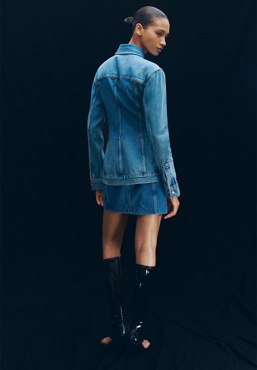 H&M - WARDROBE.NYC H&M:  Denim hourglass jacket - light denim blue