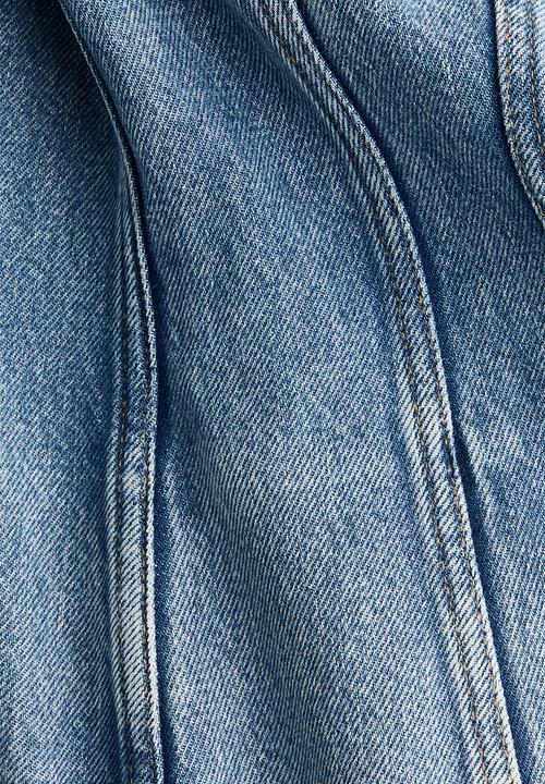 H&M - WARDROBE.NYC H&M:  Denim hourglass jacket - light denim blue