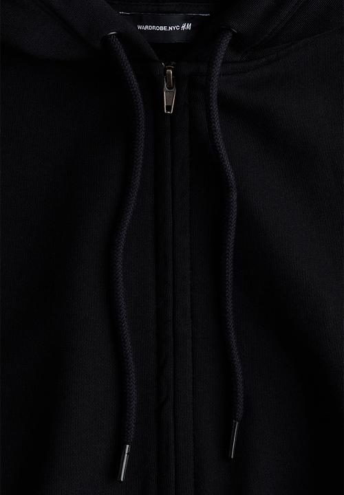 H&M - WARDROBE.NYC H&M:  Oversized zip-through hoodie - black