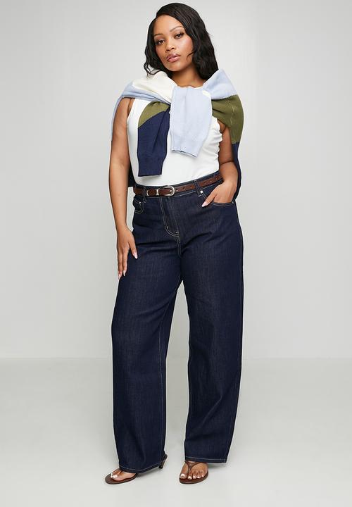 Me&B - Plus Straight Leg Jean - Dark Wash