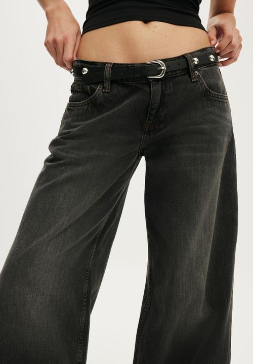 Cotton On - Low Rise Wide Jean - Pulse Black