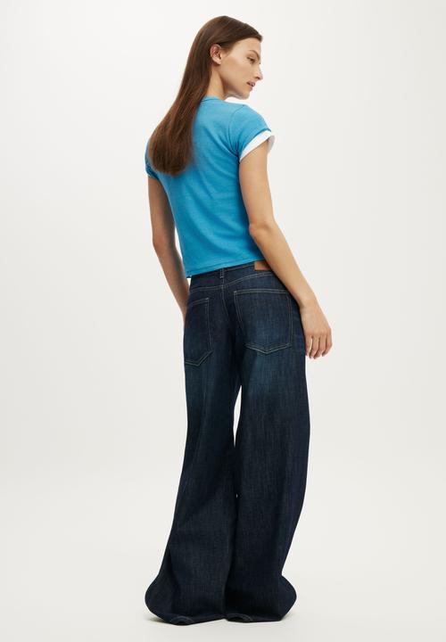 Cotton On - Low Rise Wide Jean - Inkstone Blue