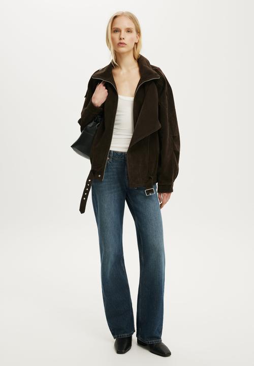 Cotton On - Cove Biker Jacket - Dark Oak