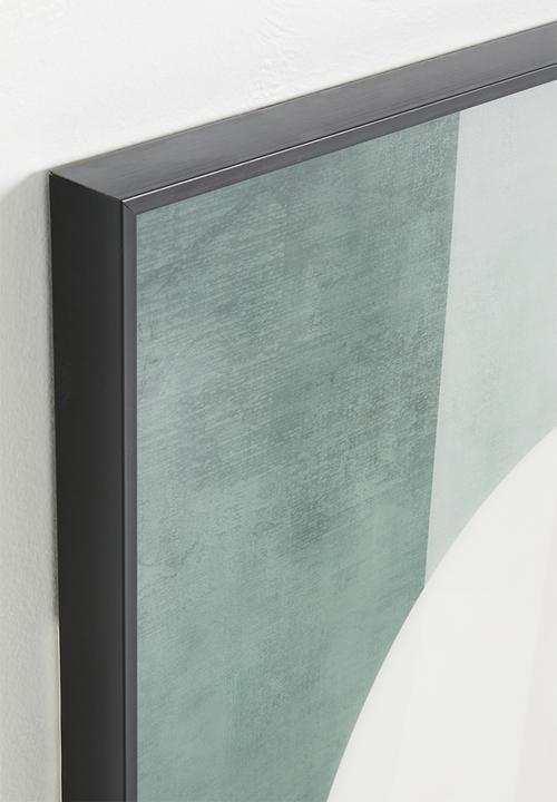 Sixth Floor - Gemini Glass Framed Wall Art - Green