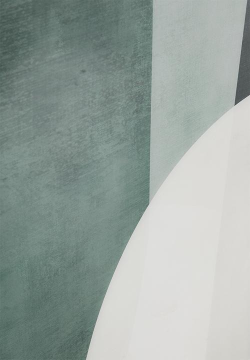 Sixth Floor - Gemini Glass Framed Wall Art - Green
