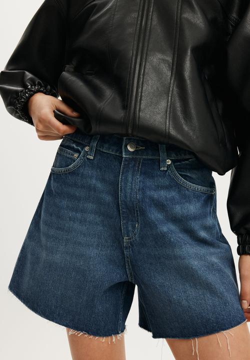 Cotton On - High 90 S Denim Short - Pure Blue