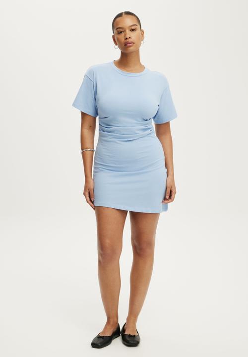 Cotton On - Boxy Tuck T-Shirt Mini Dress - Romeo Blue