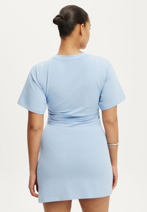 Cotton On - Boxy Tuck T-Shirt Mini Dress - Romeo Blue