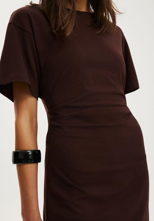 Cotton On - Boxy Tuck T-Shirt Mini Dress - Dark Oak