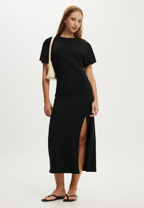 Cotton On - Twist Tee Maxi Dress - Black