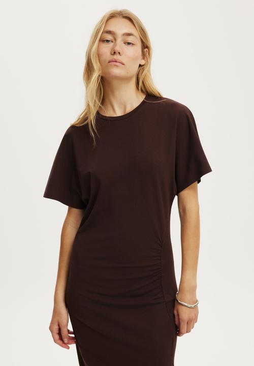 Cotton On - Twist Tee Maxi Dress - Dark Oak