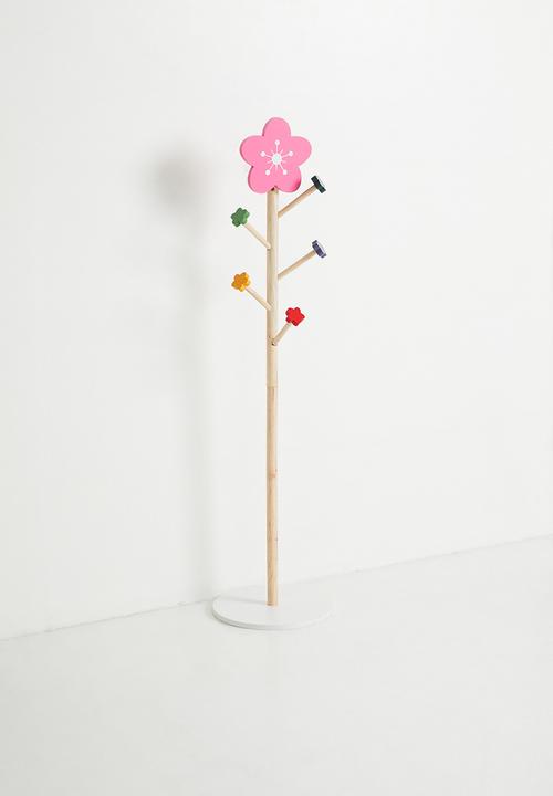 H&S - Flower kids coat hanger - Pink