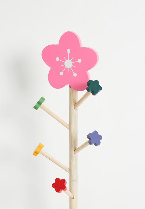 H&S - Flower kids coat hanger - Pink