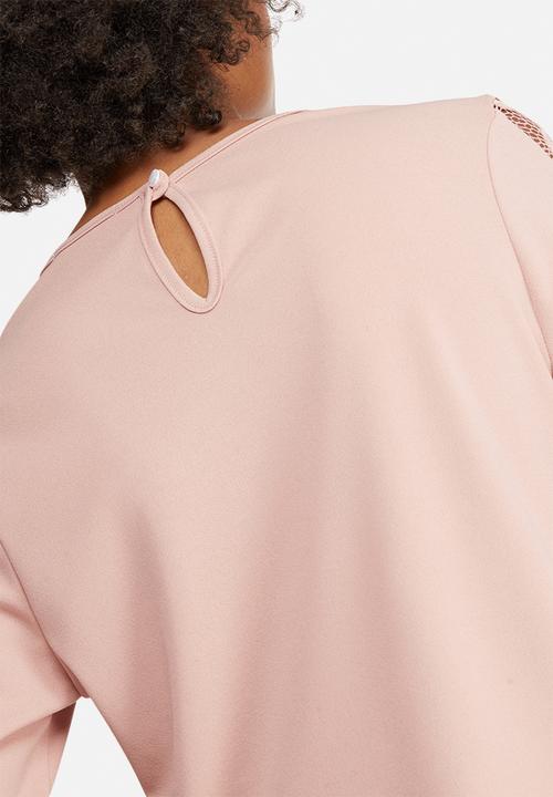 dailyfriday - Peplum lace inset blouse