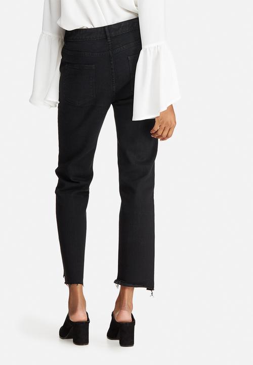 dailyfriday - Panelled raw hem denim