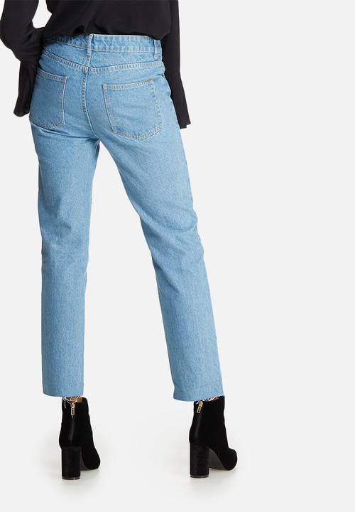 dailyfriday - Panelled raw hem denim