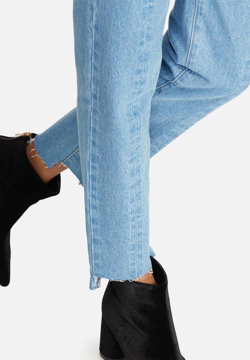 dailyfriday - Panelled raw hem denim