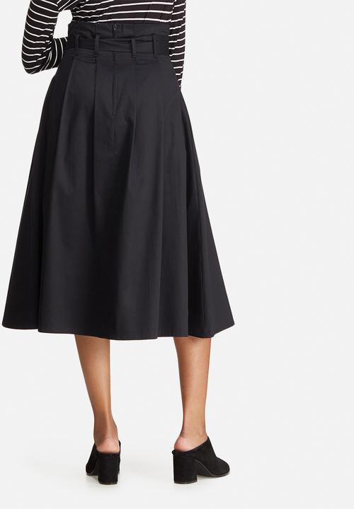 dailyfriday - Belted high waisted midi skirt
