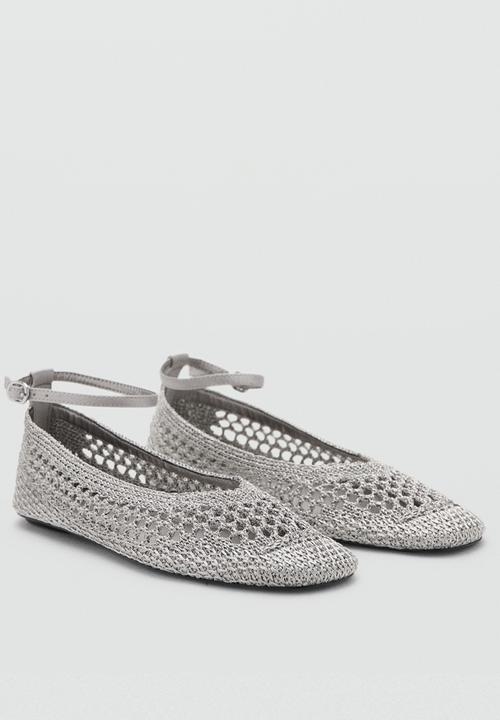 MANGO - Clo ankle strap pump - silver