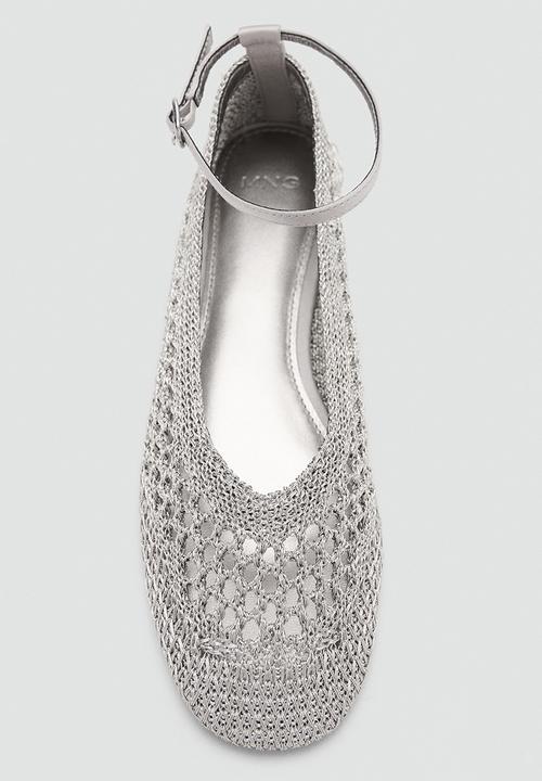 MANGO - Clo ankle strap pump - silver