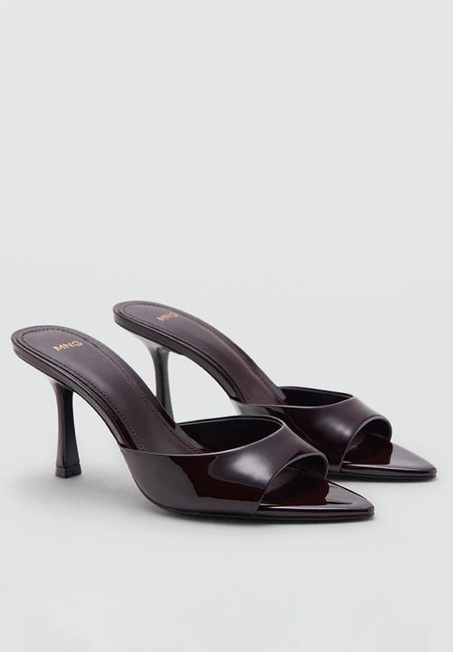 MANGO - Pepygr pointed sandal heel - dark red