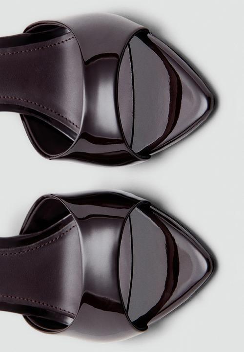 MANGO - Pepygr pointed sandal heel - dark red