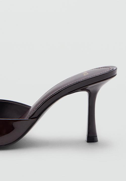 MANGO - Pepygr pointed sandal heel - dark red