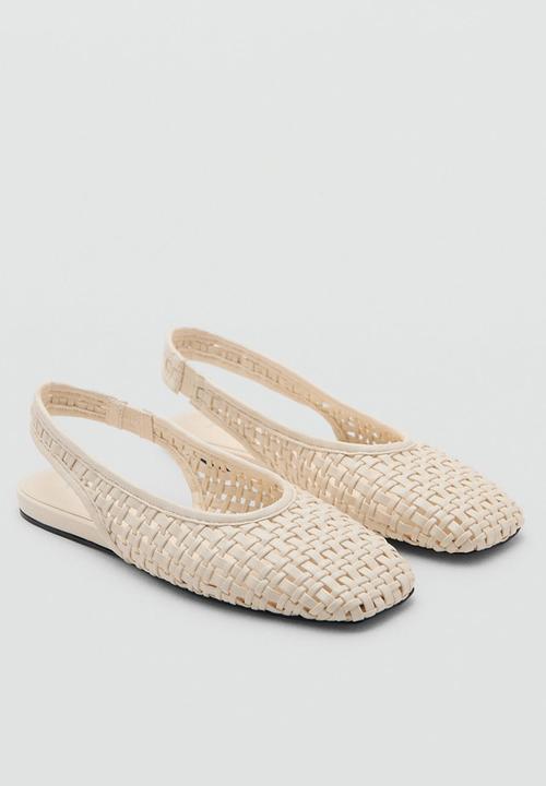 MANGO - Lus slingback - white