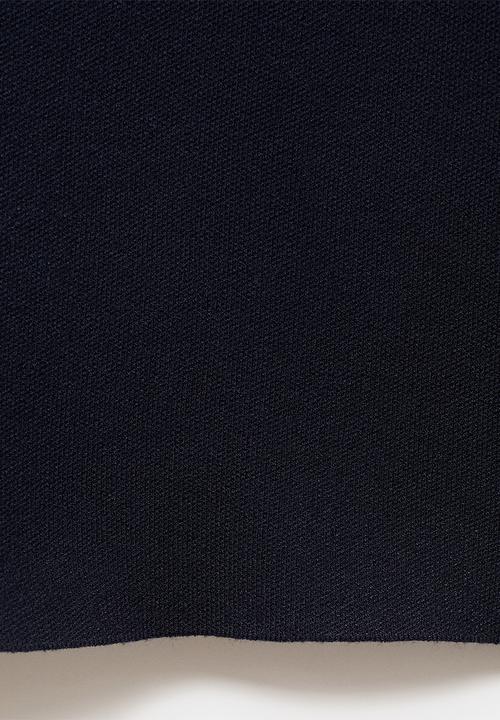 MANGO - Knitted sweater with perkins neck - navy