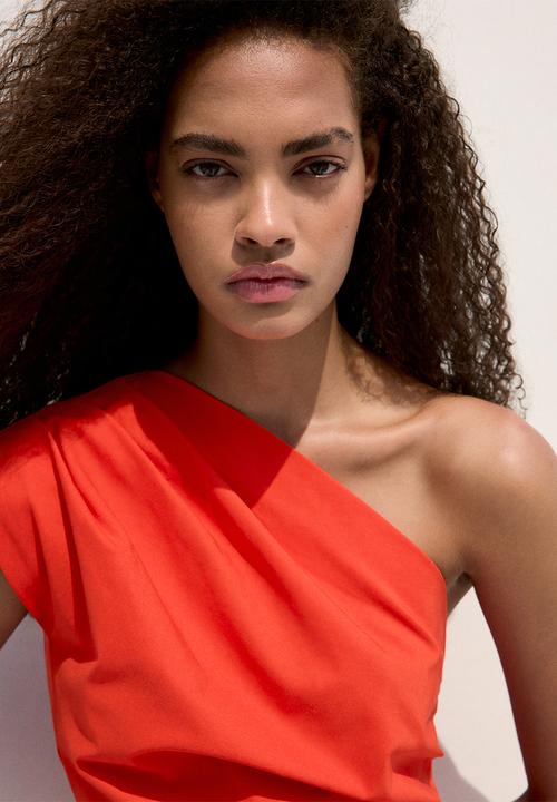 MANGO - Dress knoty - orange